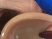 Fucking my 12 inch dildo as want to be stretched 5/16