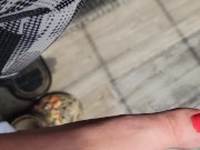 Ribbing lotion on feet 1/16