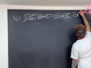 Una deliciosa leccion a un estudiante rebelde con mis enormes tetas y su deliciosa polla! 5/16