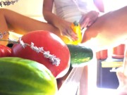 jeu avec une courgette 14/16