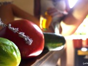 jeu avec une courgette 6/16