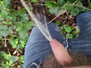 Pissing outdoors on a beautiful day 7/16
