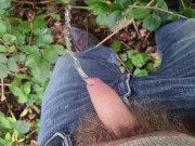 Pissing outdoors on a beautiful day 9/16