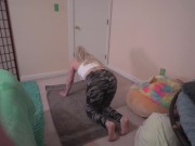 STEPSON FACE FUCKS CREAMPIES STEPMOM IN YOGA PANTS 4/16