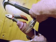 I tortured myself a public place - I worked hard on my huge dick 5/16