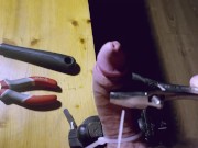 I tortured myself a public place - I worked hard on my huge dick 6/16