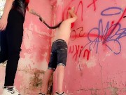 This slave is getting flogged for his disobedience. 1/16