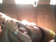 I ask my girlfriend to give me delicious oral sex on the way home. 2/16