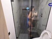 I find my petite stepsister in the shower and look what happened 1/16