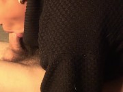 Extreme deepthroat and gagging, finishing in her mouth after hard and fast handjob.Hairy Veiny Cock 2/16