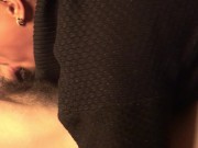 Extreme deepthroat and gagging, finishing in her mouth after hard and fast handjob.Hairy Veiny Cock 7/16