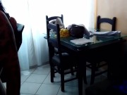 my horny friend does baole in her living room. 11/16