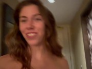 Young Slut Stella Gray Shows Off Creampie Before Going Out In Las Vegas 1/16