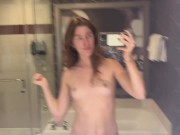 Young Slut Stella Gray Shows Off Creampie Before Going Out In Las Vegas 6/16