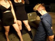 We kicked the waiter in the balls! He spilled a drink on my boobs! 2/16