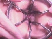 開口器を使ってアナル拡張の後指アナニーで脱肛アナルローズ 11/16