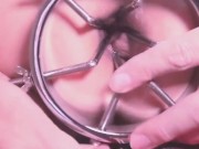 開口器を使ってアナル拡張の後指アナニーで脱肛アナルローズ 8/16