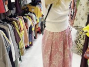 Sexy Wife try on haul braless, sitting in a bar braless, pierced nipples, natural tits 2/16