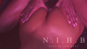 Big booty Blasian em treinamento anal intenso