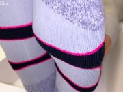 She Gives Me A Sneaky Footjob In The Bathroom! 4/16