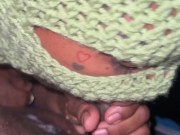 Little sissy takes my cum shot to the face 12/16