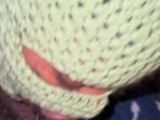 Little sissy takes my cum shot to the face 3/16