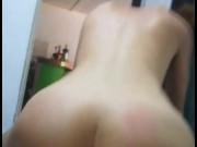 I convince my stepdad to give me his cock while I use a anal plug and ride him 15/16