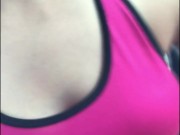 HORNY GIRL MASTURBATES IN HER BOYFRIEND'S CAR 11/16