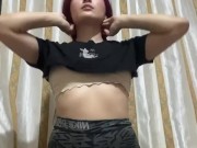 Naughty Colombian shakes her big ass dressed in her short pajamas 14/16