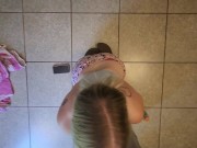 Blowjob Bonanza: Slutty Bathroom Suck and Big tit Blonde Sucking in the Living Room 15/16