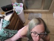 Blowjob Bonanza: Slutty Bathroom Suck and Big tit Blonde Sucking in the Living Room 3/16