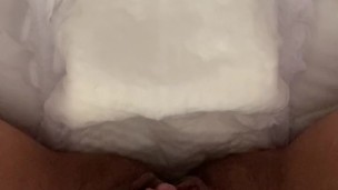 POV Piss in diaper on the floor