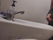 MASTURBATING and CUMMING on the SINK! 1/16