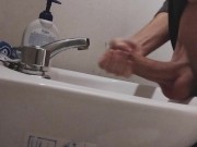 MASTURBATING and CUMMING on the SINK! 10/16