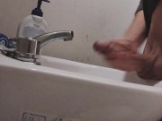 MASTURBATING and CUMMING on the SINK! 12/16