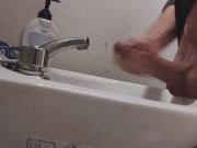 MASTURBATING and CUMMING on the SINK! 13/16