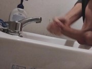 MASTURBATING and CUMMING on the SINK! 15/16