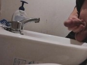 MASTURBATING and CUMMING on the SINK! 2/16
