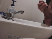 MASTURBATING and CUMMING on the SINK! 3/16