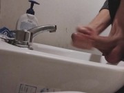 MASTURBATING and CUMMING on the SINK! 4/16