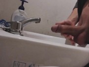 MASTURBATING and CUMMING on the SINK! 6/16