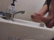 MASTURBATING and CUMMING on the SINK! 7/16
