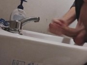MASTURBATING and CUMMING on the SINK! 9/16