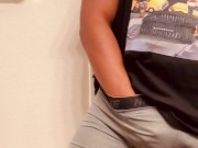 Guy plays with his dick after working out 4/16