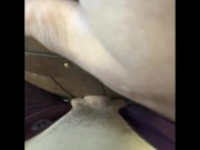 Big Dick Throbs in Wooden Whiskey Barrel Holes 11/16
