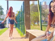 Estudante sendo fodida por estranho em público dentro transporte público! 8/16