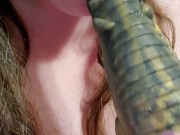 Sloppy Dildo Blowjob with Alien Slime 5/16
