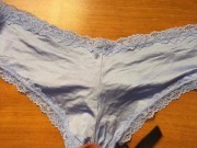 Cumshot on sexy panties 11/16