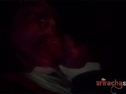 I sucked him to completion in the packed parking lot (real risky car bj) 14/16