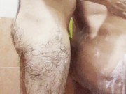 Hot Latina with a Big Ass Stepmom shares shower with Stepson. Showering with Step-Mom 5/16